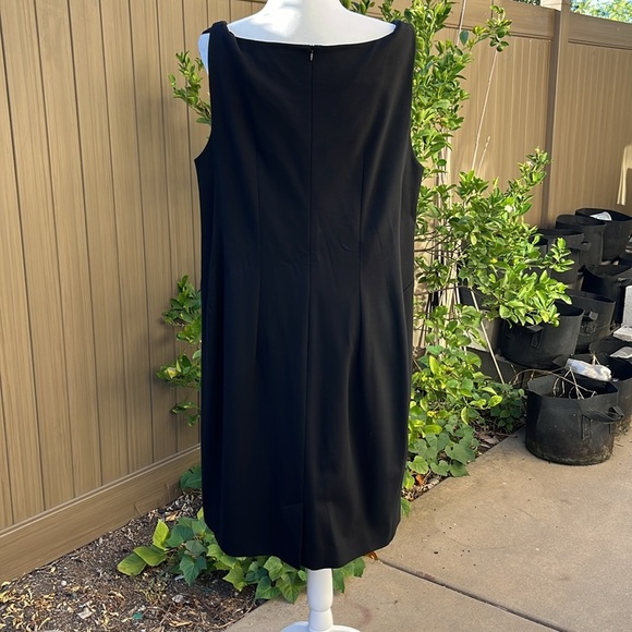 MM Lafleur Lydia Twist Strap Heather Gray Ponte Knit Sleeveless Sheath Dress +2 - Picture 7 of 10